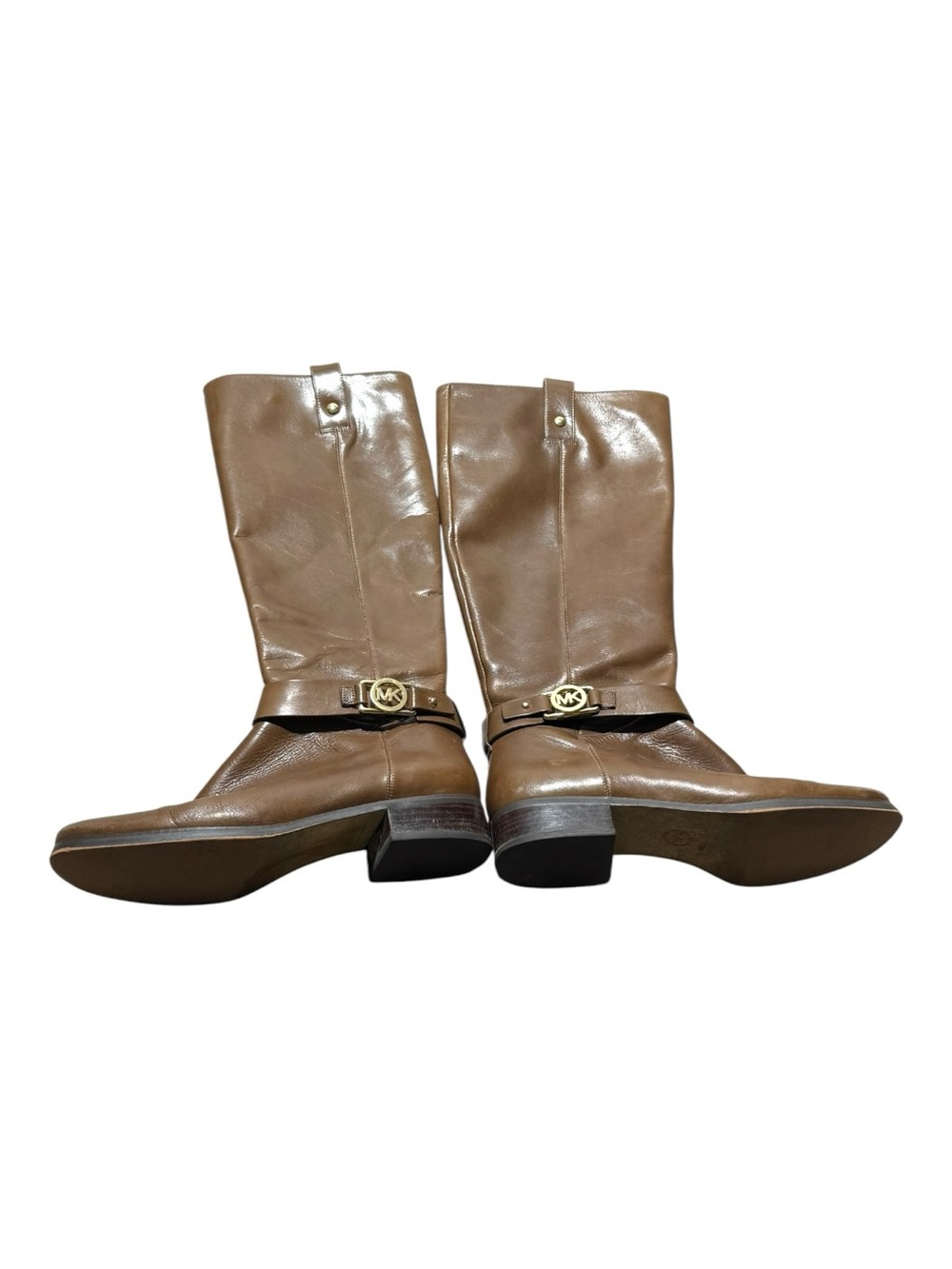 Michael Kors Brown Leather Women’s 10 Riding Boots Mid Calf